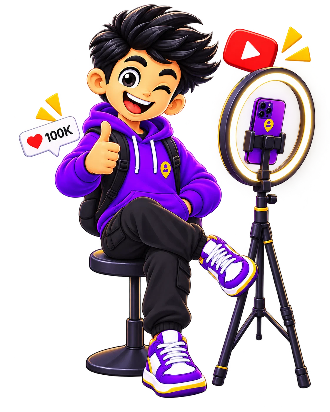 Ammu in a creator setup for influencer and YouTube campaigns